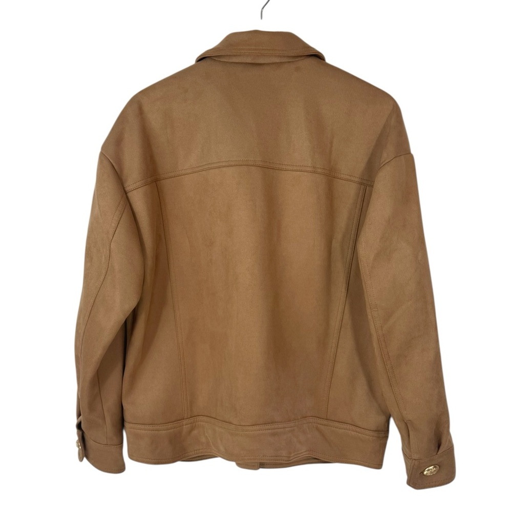 Anthropologie Maeve Faux-Suede Trucker Jacket Medium May fit Large - Picture 9 of 12